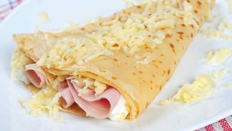 Crepa Jamón y queso de bola
